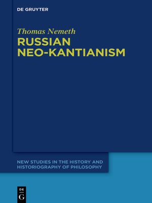 cover image of Russian Neo-Kantianism